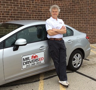 Mr Driver's Ed classroom instruction and behind the wheel instruction